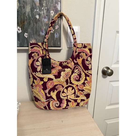 Bella Taylor Handbags - Bella Taylor Shoulder Quilted Purple Purse Tote Patchwork Everyday NEW